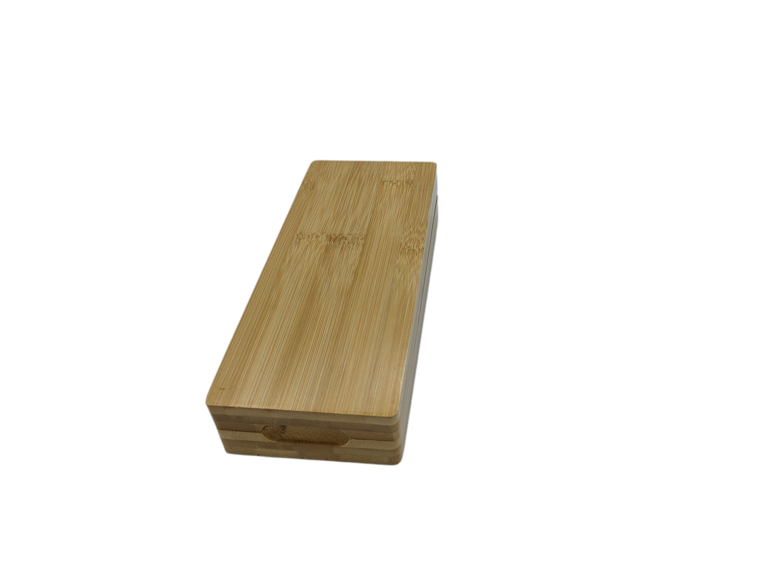 Bamboo Dice Box-Tray with a set of Random colored Acrylic Dice