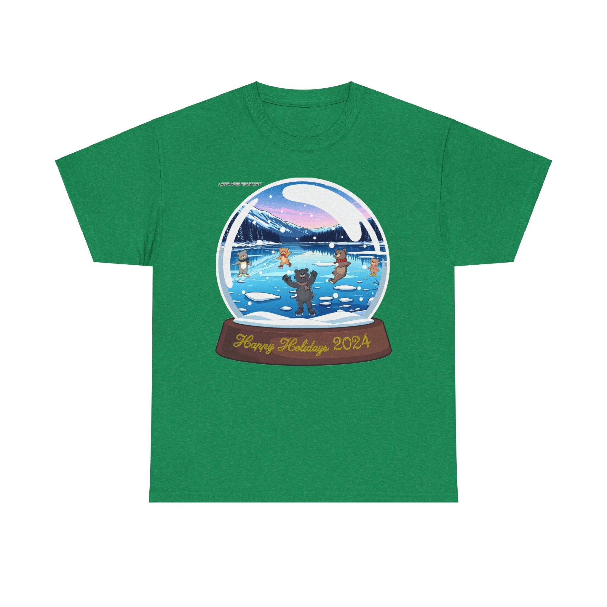 Happy Holidays 2024 Unisex Heavy Cotton Tee - Winter Wonderland Design