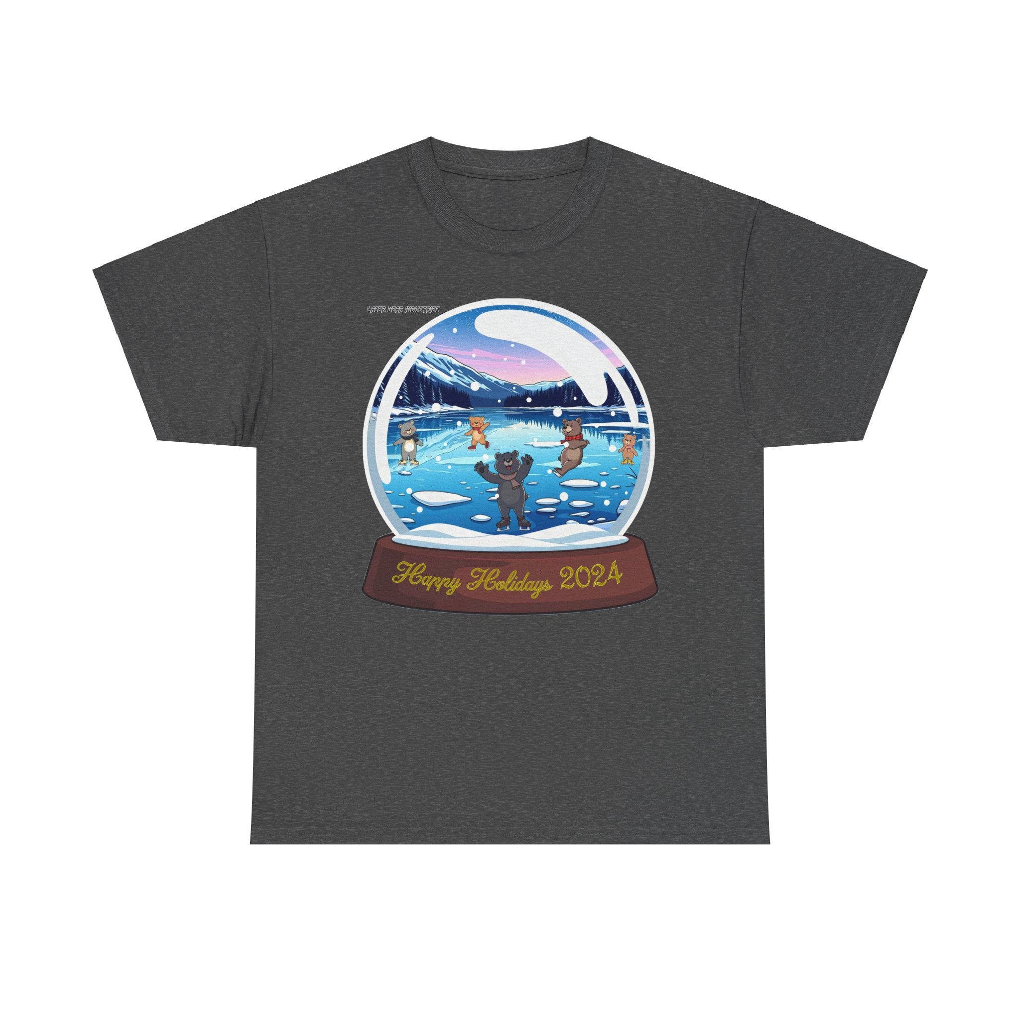 Happy Holidays 2024 Unisex Heavy Cotton Tee - Winter Wonderland Design