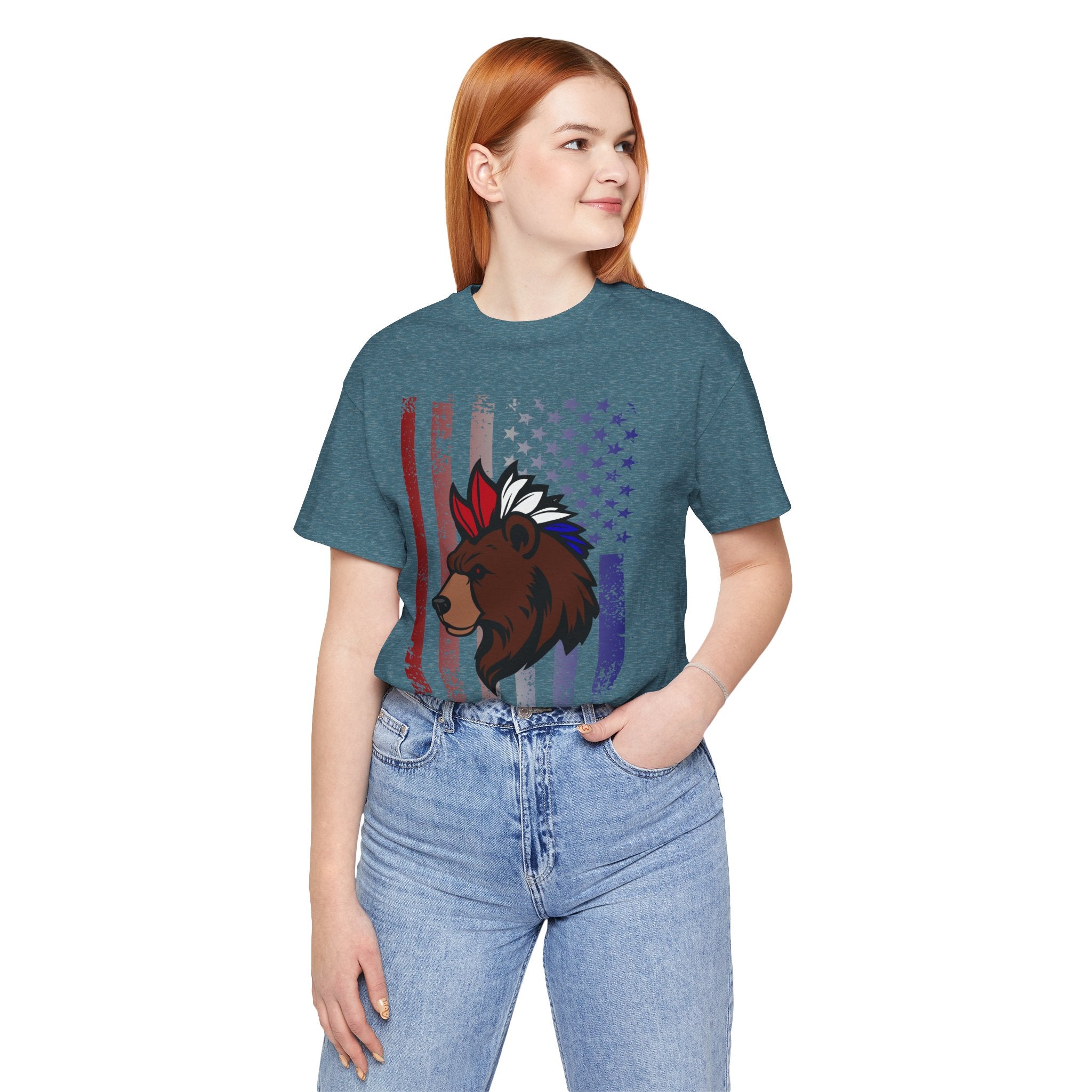 America Bear 2025 Unisex Jersey Short Sleeve Tee
