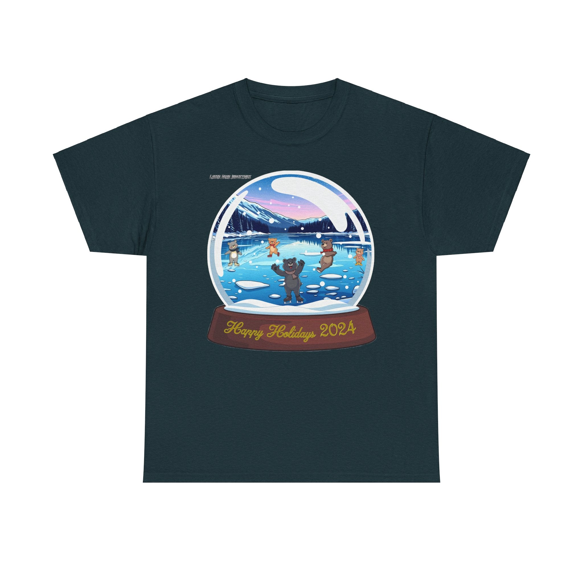 Happy Holidays 2024 Unisex Heavy Cotton Tee - Winter Wonderland Design