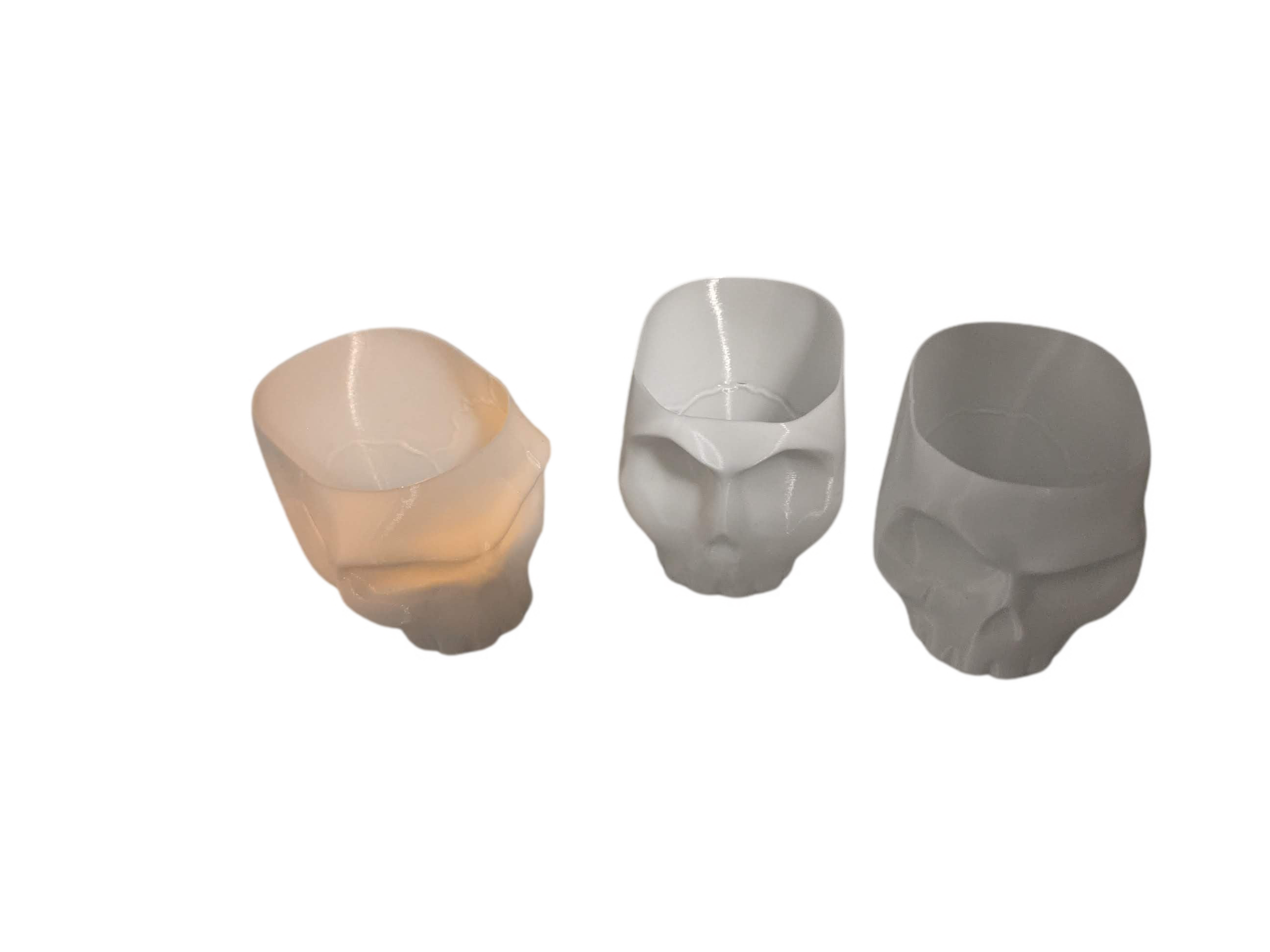 Set of 3 Skull dishes