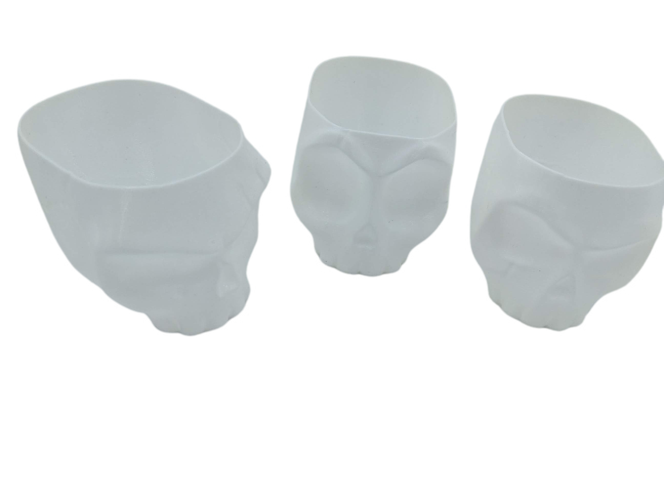 Set of 3 Skull dishes