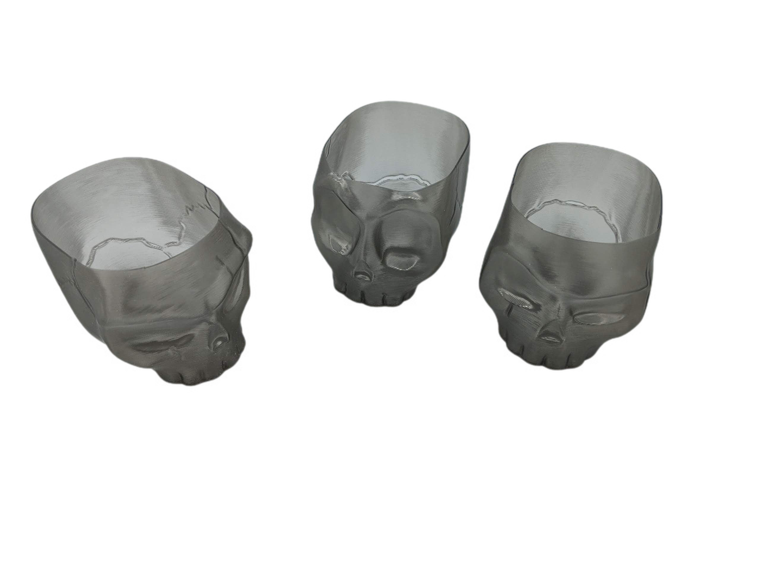 Set of 3 Skull dishes